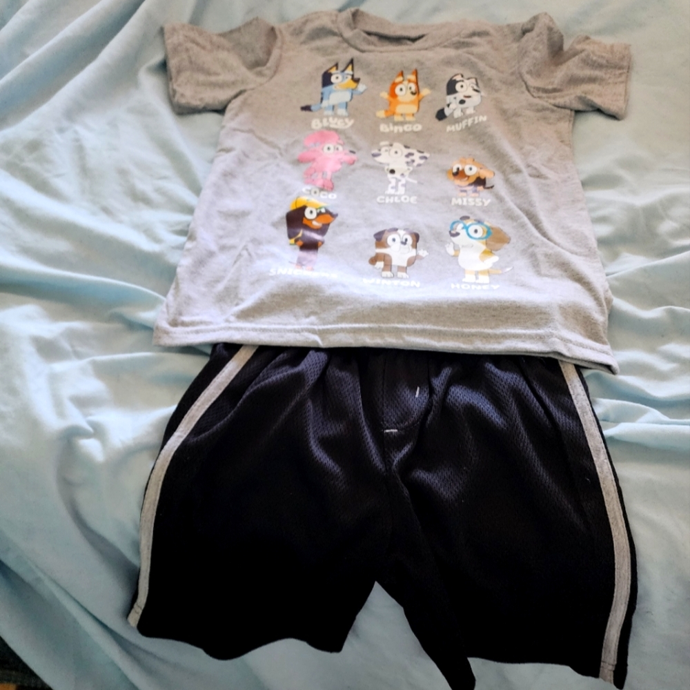 Bluey shorts and tee shirt set
